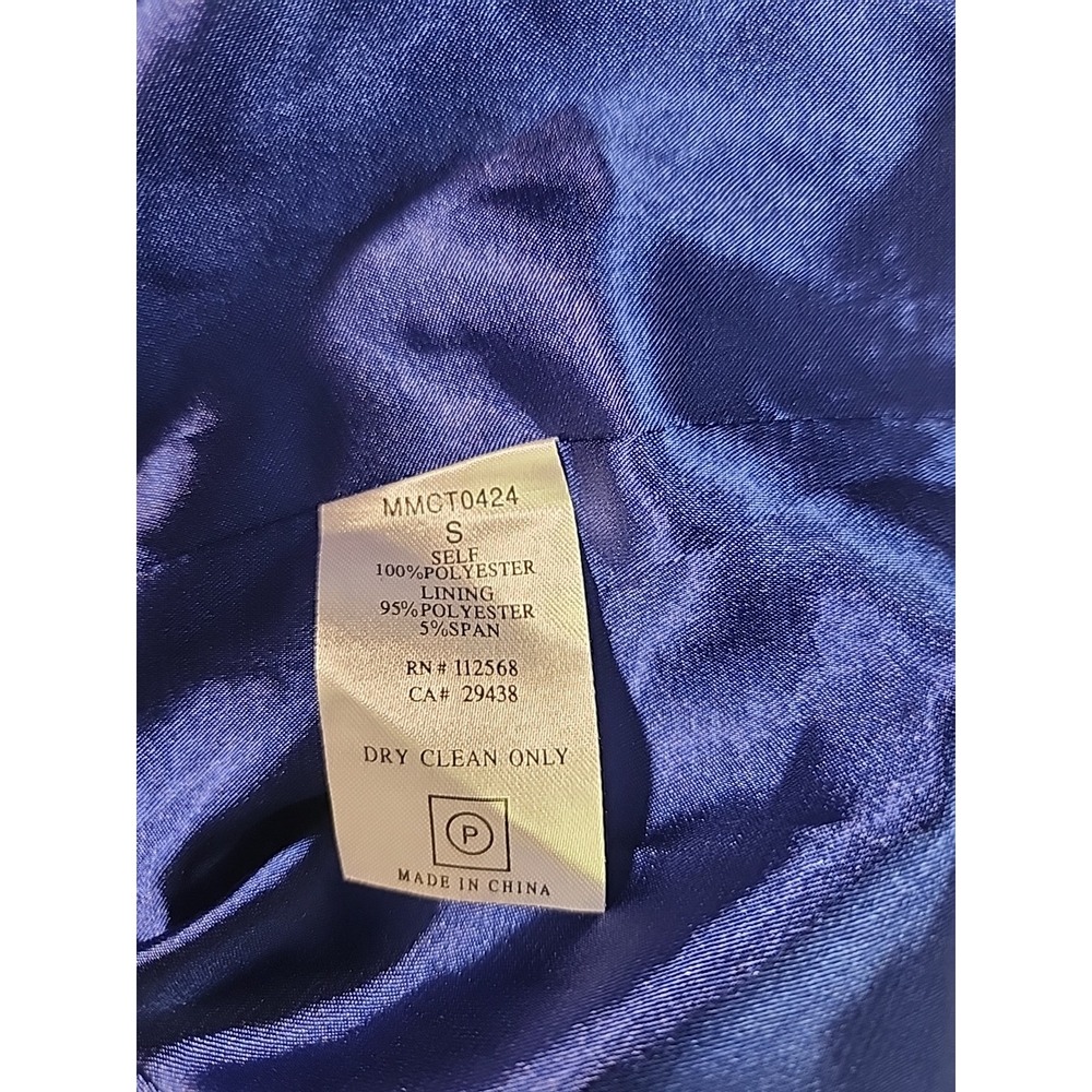 MM Couture By Miss Me Sz S Royal Blue Blouse Top Flowy Whimsical Fairy Girly EUC - Picture 8 of 9